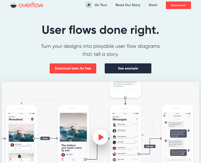 Example: Overflow's Clean Website Design Structure 