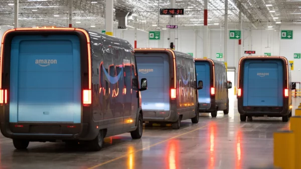 Amazon electric delivery vans.