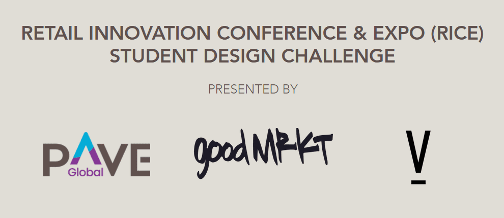 Image of PAVE Global, goodMRKT and Vertical Ledge logos to promote their partnership on the Student Design Challenge at the Retail Innovation Conference & Expo, taking place June 13-15, 2023, in Chicago.
