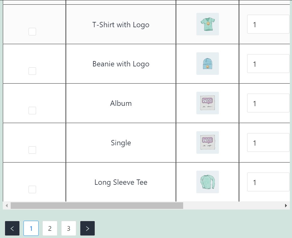 WooCommerce product list pagination.
