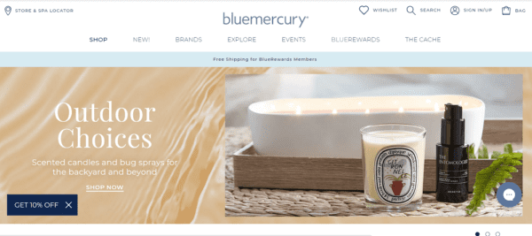 Bluemercury home page