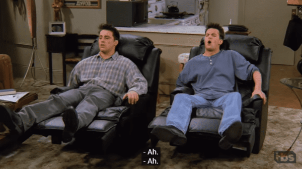 The classic La-Z-Boy moment from 90's sitcom "Friends"