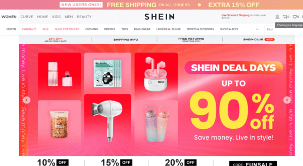 Shein is expanding beyond fashion with its new marketplace.