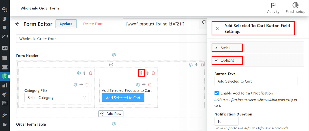 You may want to further customize the Add Selected Products to Cart option.