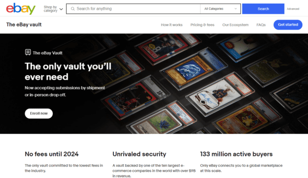 Ebay is opening its trading card vault to external submissions.