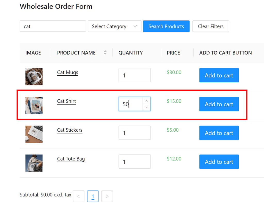 Purchasing items from a wholesale store