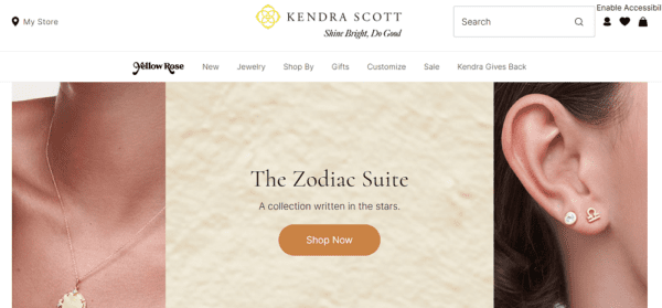 Kendra Scott home page