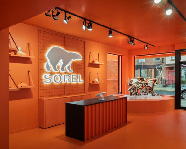 Sorel is celebrating the 50th anniversary of its Caribou shoe with a Brooklyn-based pop-up that immerses consumers in a vibrant orange world.