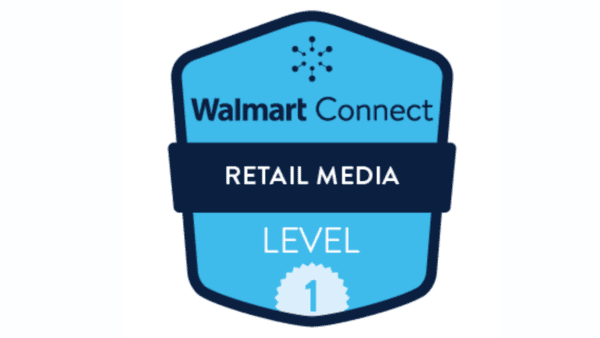 One of the LinkedIn-enabled certification badges in Walmart Connect's new program.