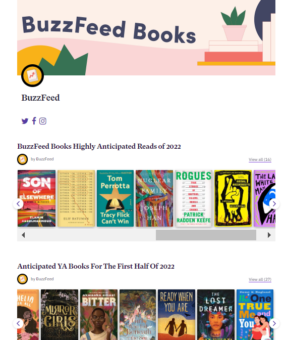 Example of an affiliate shop on Bookshop.org.
