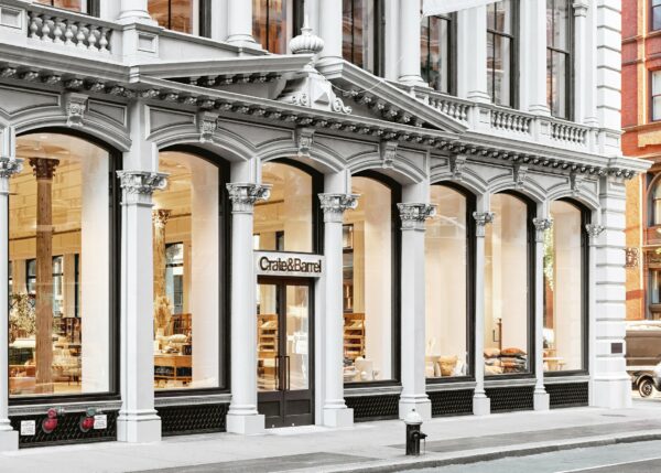 Crate & Barrel has opened a new flagship in a historic building in NYC's Flatiron district.