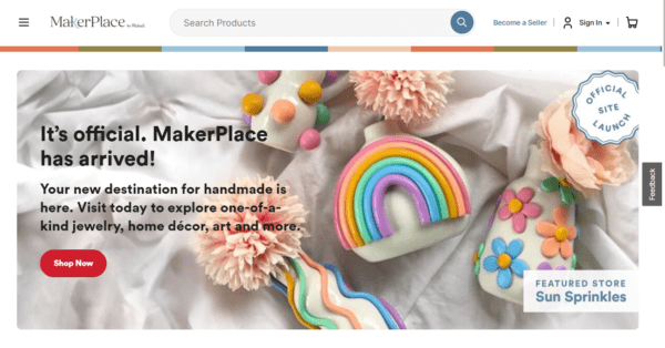 Homepage of the MakerPlace by Michaels