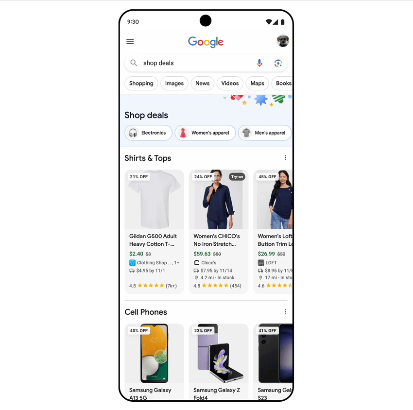New Deals Experience on Google Search