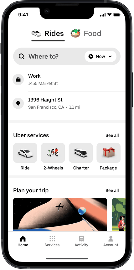 Illustration of new Store Pickup service from Uber.