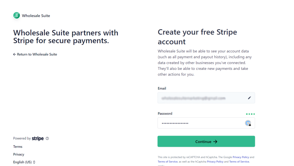 Creating your Stripe Account 