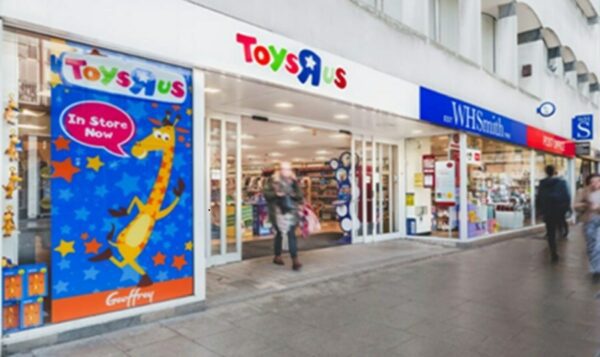 A Toys 'R' Us shop-in-shop at WHSmith in the UK.