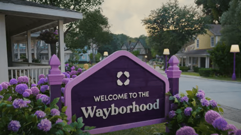 Screenshot from Wayfair's Welcome to the Wayborhood campaign.