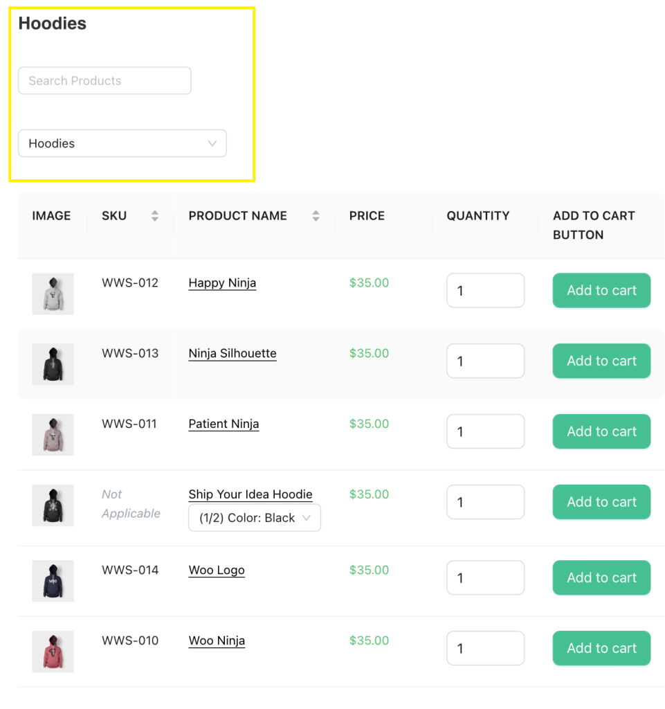 WooCommerce mobile optimization: provide search and filtering options